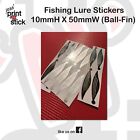 Fishing Lure Stickers 10mmH X 50mmW (Ball-Fin) X1 A4 Sheet