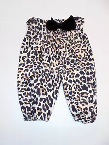 Pantalones de bebé niña estilo boutique con estampado de leopardo 0-3 meses - Imagen 1 de 3