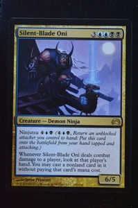Magic The Gathering MTG SILENT-BLADE ONI Planechase 2012 LP Lightly Played - Picture 1 of 2