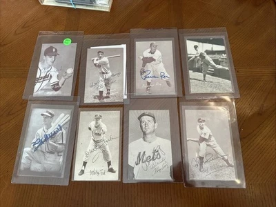 8  Signed Vintage Exhibit Postcard Autographed Spahn  Whitey, Ford, Stan Musial - Image 1 of 4