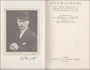 Swinton EYEWITNESS Personal Reminiscence GREAT WAR including GENESIS of the TANK - Bild 1 von 23