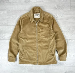 Giacca portoghese flanella beige velluto a coste full zip taglia M uomo - Foto 1 di 10