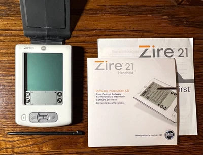 PALM PILOT - Zire 21 - 8 MB - Organizador de Pantalla Táctil Portátil - Blanco y Gris USADO Foto 1 de 4
