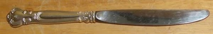 Gorham Chantilly Sterling Griff rostfreie Klinge Tafelmesser ohne Monogramm - Bild 1 von 3