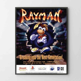Poster Rayman Playstation PS1 Sega Saturn Glossy Unframed Poster Print G0847