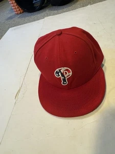 New Era On Field Philadelphia Phillies Baseball Cap Fitted 7 5/8 Rot Erwachsene - Bild 1 von 3