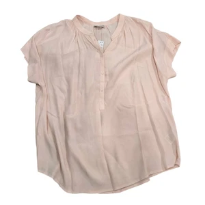 J. Blusa Crew Point Sur Drapey Popover Top Para Mujer Pequeña Rubor Rosa Cuello en V Nueva con Etiquetas - Imagen 1 de 7