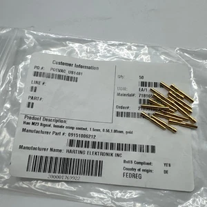 (13) Harting Electronik Connectors Han M23 Signal 1.5mm, .56, 1.00mm Gold - Picture 1 of 5