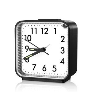 Silent Non Ticking Small Clock, Loud Alarm Clock for Heavy Sleepers,Travel wi... - Picture 1 of 7
