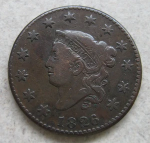 1826/5 Coronet Head Large Cent, N-8. Very Scarce Variety - Picture 1 of 7