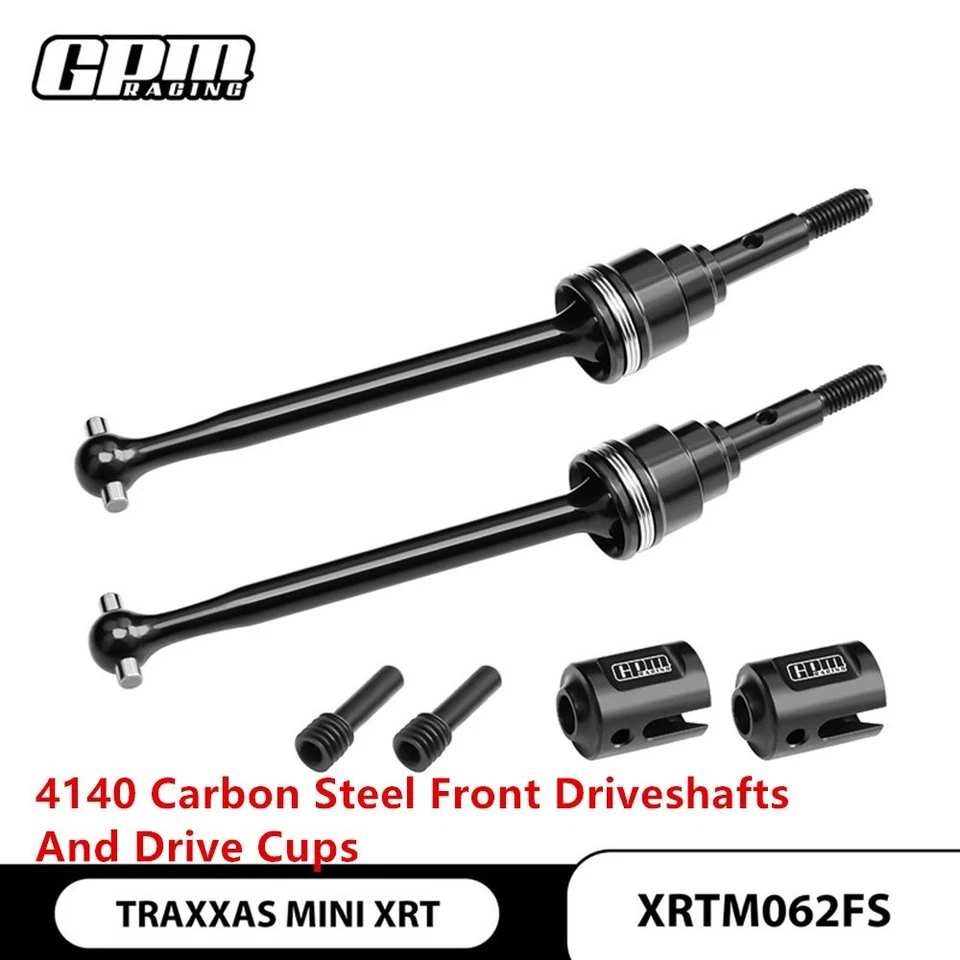 GPM Carbon Steel Front Driveshafts And Drive Cups For TRAXXAS Mini XRT 10789 US - Image 1 of 1