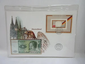 Numisbrief mit Banknote - BRD 5 DM 1980 -Y1120741A- kassenfrisch  GS9968 - Picture 1 of 2