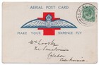 SOUTH AFRICA 1918 COMMERCIAL USE ICONIC MAKE YOUR SIXPENCE FLY AERIAL POSTCARD