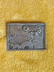 Vintage Sterling Silver .925 Pin/Pendant - Mythological Shepherd Scene - Picture 1 of 15
