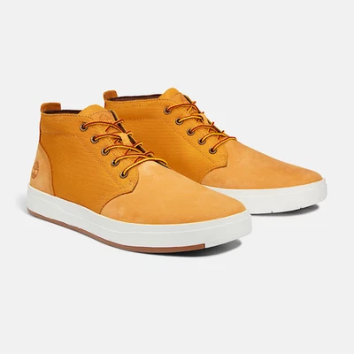Timberland Hombres Botas Chukka Trigo Nubuck Talla 8.5M Con Cordones Informales Cuero Foto 1 de 4