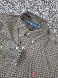 Ralph Lauren Polo Herren Medium klassische Passform grün kariert Langarm Knopfleiste - Bild 1 von 8