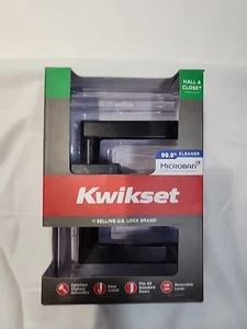 Palanca de puerta de privacidad cuadrada hierro rosa negro Kwikset 720HFLSQT-514 Halifax - Imagen 1 de 8