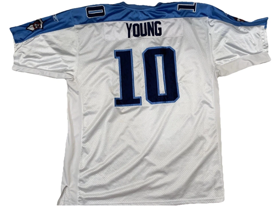 VINCE YOUNG #10 REEBOK ON FIELD TENNESSEE TITANS JERSEY SIZE 60 NFL PLAYERS - Image 1 of 4