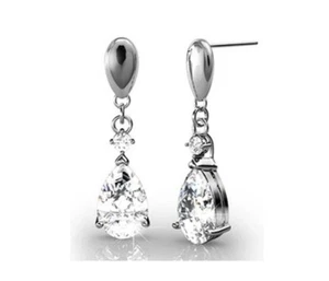 Cate & Chloe Zoey Ohrhänger Weißgold 18K vergoldet mit Swarovski Kristallen - Bild 1 von 7