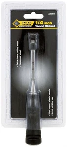 Empuñadura de acero 2260511 acero endurecido punta biselada negra cincel de madera 4 L x 1/4 W pulg. - Imagen 1 de 1