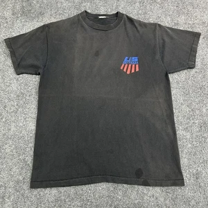 Vintage 90er USA Ski Team Head Single Stitch T-Shirt schwarz USA Flagge Grafik - Bild 1 von 23