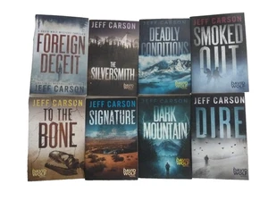 EIGHT (8) JEFF CARSON trade paperbacks in David Wolf series - Bild 1 von 6