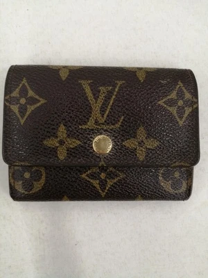 Authentic Louis Vuitton Porte Monnaie Plat Monogram Compact Wallet M61930 Used - Image 1 of 4