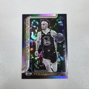 2025-26 Topps - Brandin Podziemski #141 Blackout Parallel Gold State Warriors NM - Picture 1 of 2