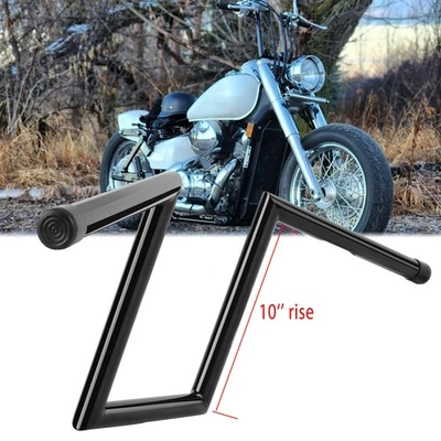 1" 25mm Ape Hanger Z-Bar 10" Rise Handlebar For Honda Bobber VTX1100 VTX1300C R - Image 1 of 4