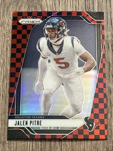 2024 Panini Prizm JALEN PITRE Red & Black Checkerboard #118 Houston Texans SP - Picture 1 of 10