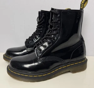 Dr Martens Boots Lack Stiefel Gr 5 / 38 Booties Stiefeletten Schuhe 8487 - Bild 1 von 11