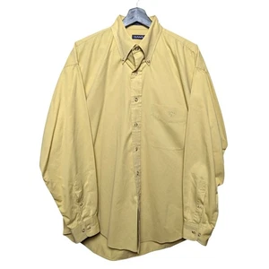 GANT "Soft Twill" Butter Yellow Cotton Long Sleeve Button Down Shirt Size L - Picture 1 of 7