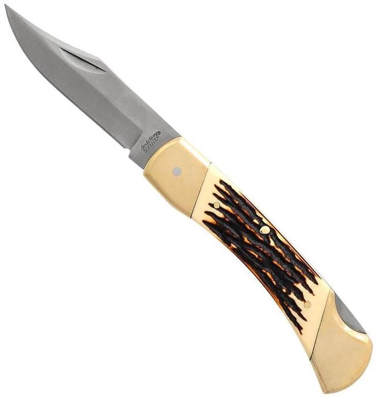 BTI Tools Lb8 Uncle Henry Papa Bear Staglon 5inch Lockback Leather Sheath