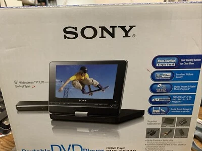 Sony DVP-FX810  8" LCD Display Portable CD DVD Player Charger Remote Brand New - Image 1 of 3