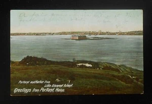 1900er Portland und Hafen von Little Diamond Island Portland ME Cumberland Co - Bild 1 von 1