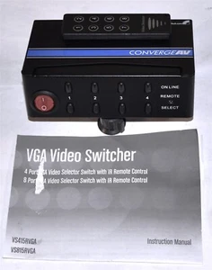 STARTECH CONVERG AV MODEL VS415RVGA 4 PORT VIDEO SWITCH VINTAGE SCHOOL SURPLUS - Picture 1 of 3