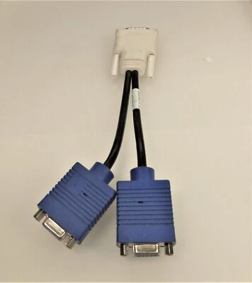 HP 338285-008 DMS-59 Male to Dual VGA Female Y-Splitter Cable Adapter - Image 1 of 4