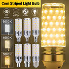 1-10PC 12W 6W LED Corn Bulb Light Candelabra Ceiling Fan Daylight Ceramics Lamp