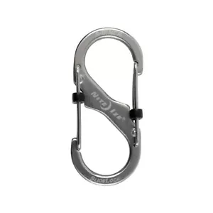 NITE IZE S-Biner moschettone doppio slidelock acciaio inox taglia 2, argento - Foto 1 di 1