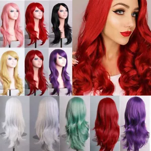 Charming Long Wave Hair Full Head Wig Women Straight Party Cosplay Anime Wigs #@ - Picture 1 of 92