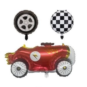 3 pc Pack Car Foil Balloons Lighting Racing Car Party Decoration Boys Birthday - Picture 1 of 3