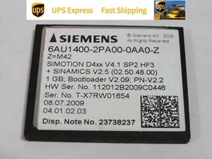 Siemens 6AU1400-2PA00-0AA0-Z Simotion D4xx CompactFlash Card FW 4.1 SP2 HF3 - Bild 1 von 6
