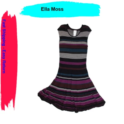 Vestido Suéter Ella Moss Niña Melanie Intarsia Rayón Multicolor Talla 10 Foto 1 de 3