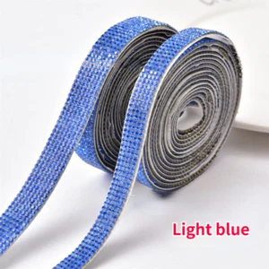 Self-Adhesive Rhinestone Crystal Sticker Trim Tape Faux Diamond DIY Costume 5X - Picture 1 of 39
