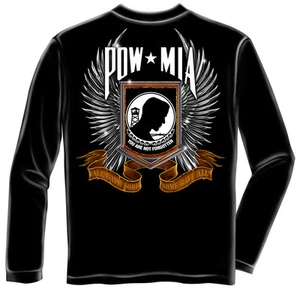 POW MIA- ALL GIVE SOME GIVE ALL LIZENZIERTES LANGARM-T-Shirt PATRIOTISCH - Bild 1 von 2