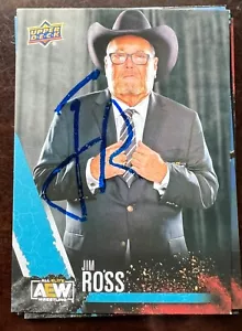 AEW JIM ROSS SIGNED Card - Picture 1 of 2