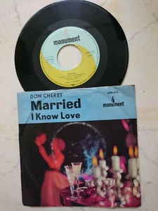 DON CHERRY Married / I Know Love *RARE GERMAN 60s SINGLE MONUMENT LABEL* - Imagen 1 de 2