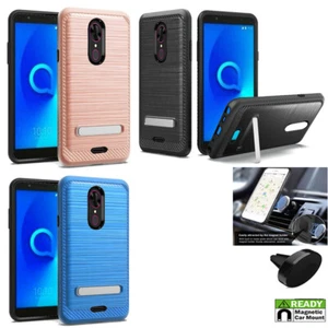 Funda de ónix para Alcatel cepillo amortiguador soporte magnético cubierta - Imagen 1 de 3