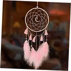 Dream Catcher Handmade Feather Native American Circular Net for Boys Pink
