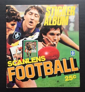 VINTAGE VFL SCANLENS FOOTBALL TRADING STICKER ALBUM 1984 WITH 86 Stickers - Picture 1 of 6
